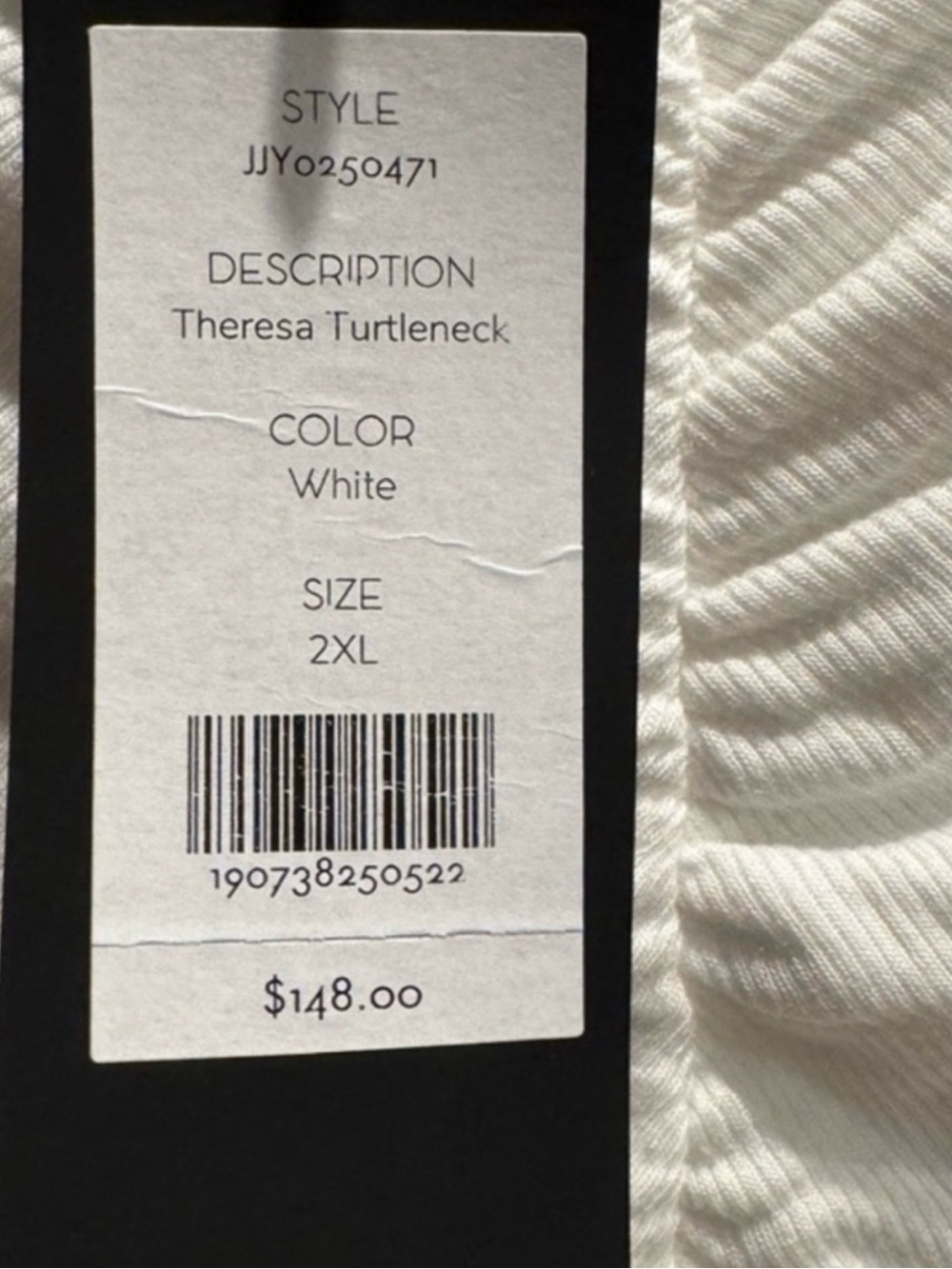 Veronica Beard Women's White Ribbed Top - Picture 3 of 4